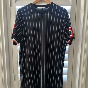 Givenchy Black and White Pinstripe Men's Jersey